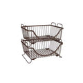 Spectrum Diversified Ashley Stacking Basket Tray Silver: Portable Metal Storage & Organization, Universal Utility Cabinet