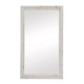 48"x28" Wood Carved Beaded Wall Mirror White - Olivia & May: Modern Rectangular Wooden, No Assembly Required