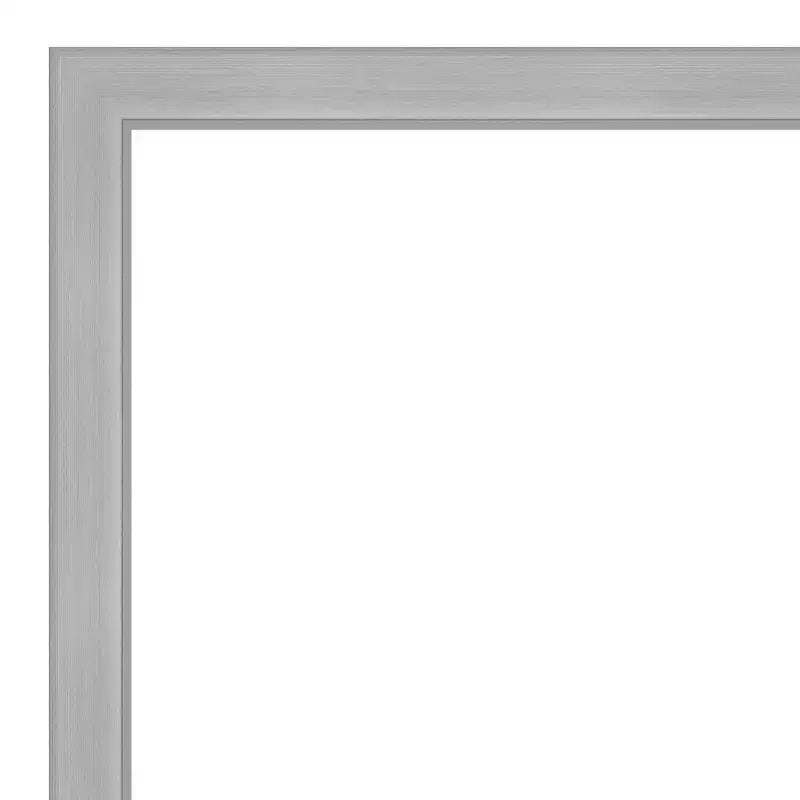 Miroir de porte Vista brossé encadré 17" x 51" nickel - Amanti Art : Cadre en polystyrène, aucun assemblage requis