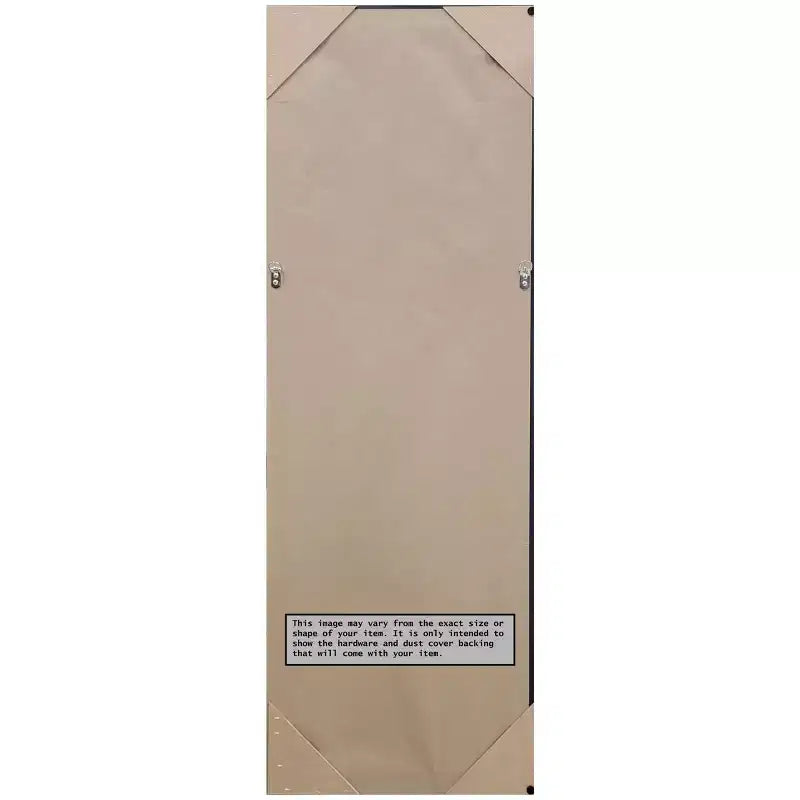 Miroir de porte Vista brossé encadré 17" x 51" nickel - Amanti Art : Cadre en polystyrène, aucun assemblage requis