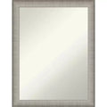21" x 27" Brushed Pewter Wall Mirror for Bathroom Vanity - Amanti Art: Modern Rectangle, Polystyrene Frame