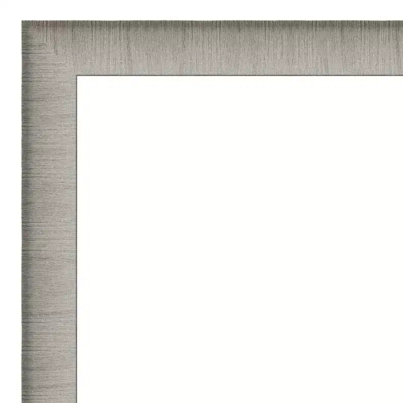 Miroir mural en étain brossé de 21 po x 27 po pour meuble-lavabo de salle de bain - Amanti Art : Rectangle moderne, cadre en polystyrène