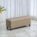 Banc de rangement ottoman, banc de rangement, banc en tissu pour entrée ou chambre, supporte 150 kg pour chambre et salon