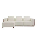 Christopher Knight Home Gianna Upholstered L Shape Sectional Sofa with Pillows, Beige/Brown
