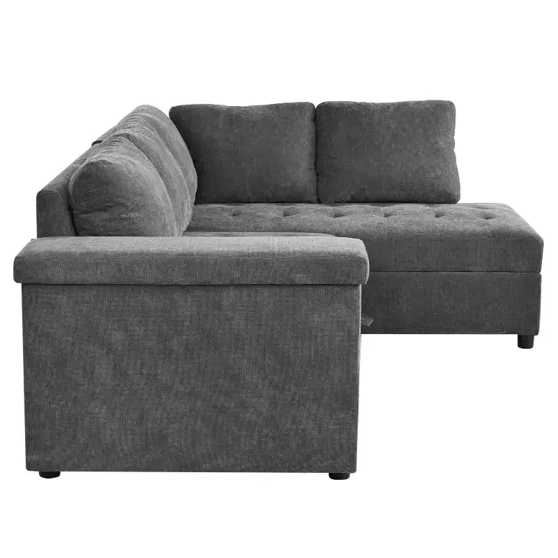 Canapé sectionnel 91,5W, canapé-lit escamotable avec accoudoir de rangement -Christopher Knight Home