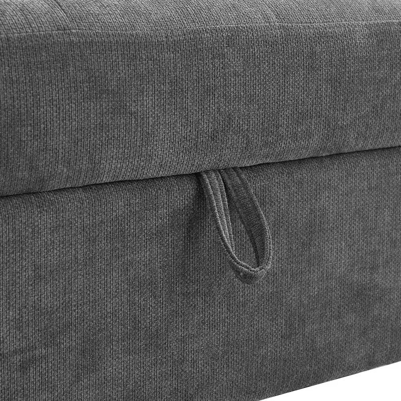 Canapé sectionnel 91,5W, canapé-lit escamotable avec accoudoir de rangement -Christopher Knight Home