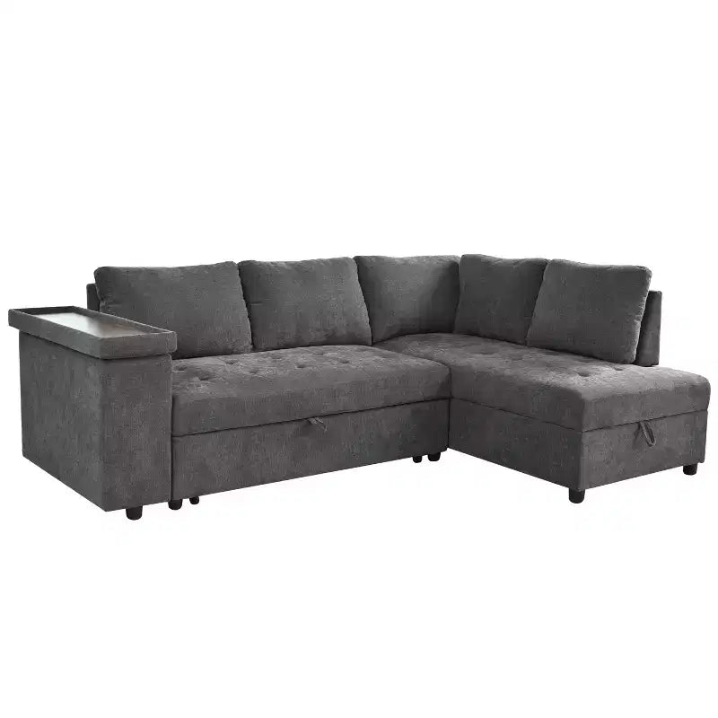Canapé sectionnel 91,5W, canapé-lit escamotable avec accoudoir de rangement -Christopher Knight Home