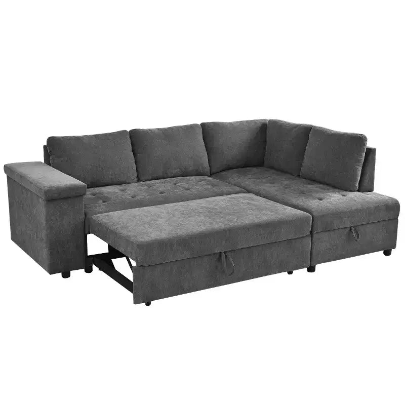 Canapé sectionnel 91,5W, canapé-lit escamotable avec accoudoir de rangement -Christopher Knight Home