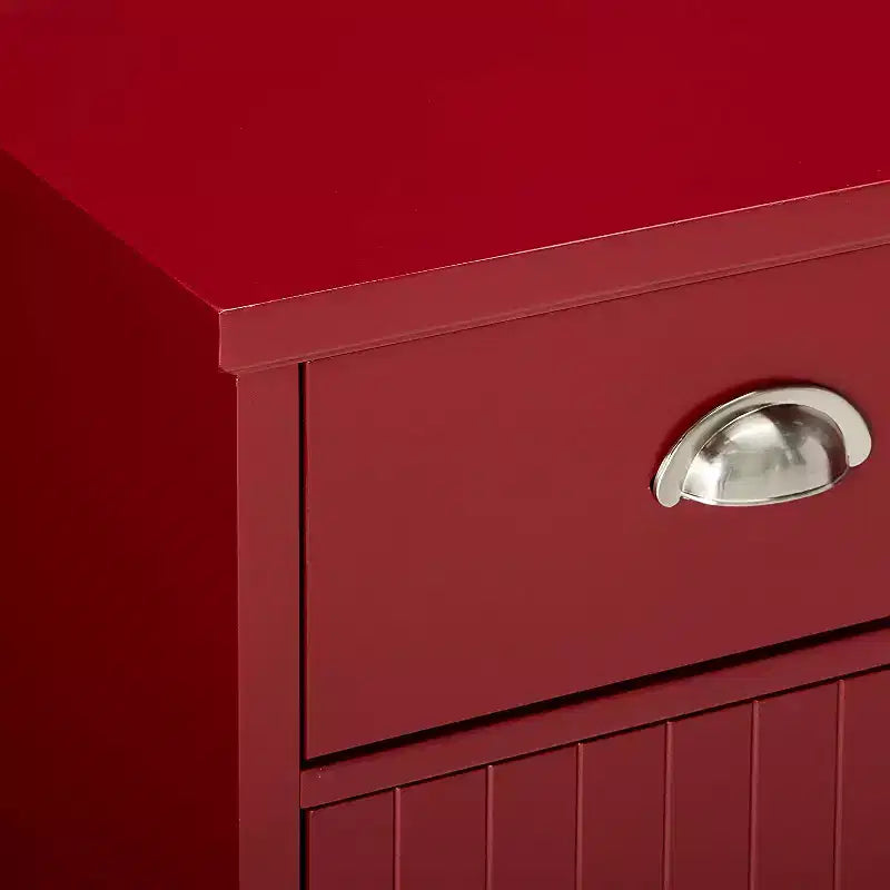 Kings Brand Furniture Buffet Console avec Rangement à Vin, Rouge