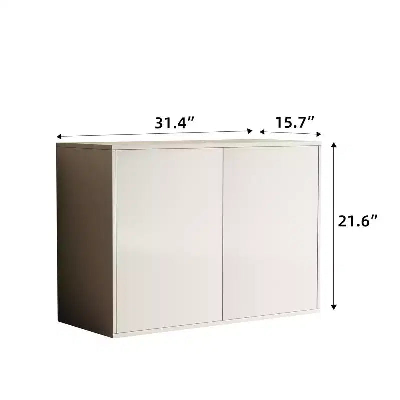 Luck Live Armoire de rangement moderne empilable de 80 cm, adaptée au salon et à la chambre à coucher, blanc ivoire