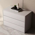 Luck Live Modern 31.49in stackable design storage cabinet, suitable for living room and bedroom, ivory white
