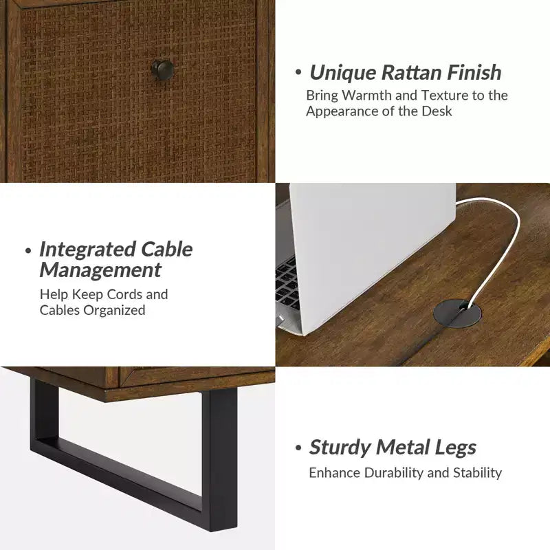 Bureau d'angle Cyill avec plateau relevable | ART OF LIVING DESIGNS