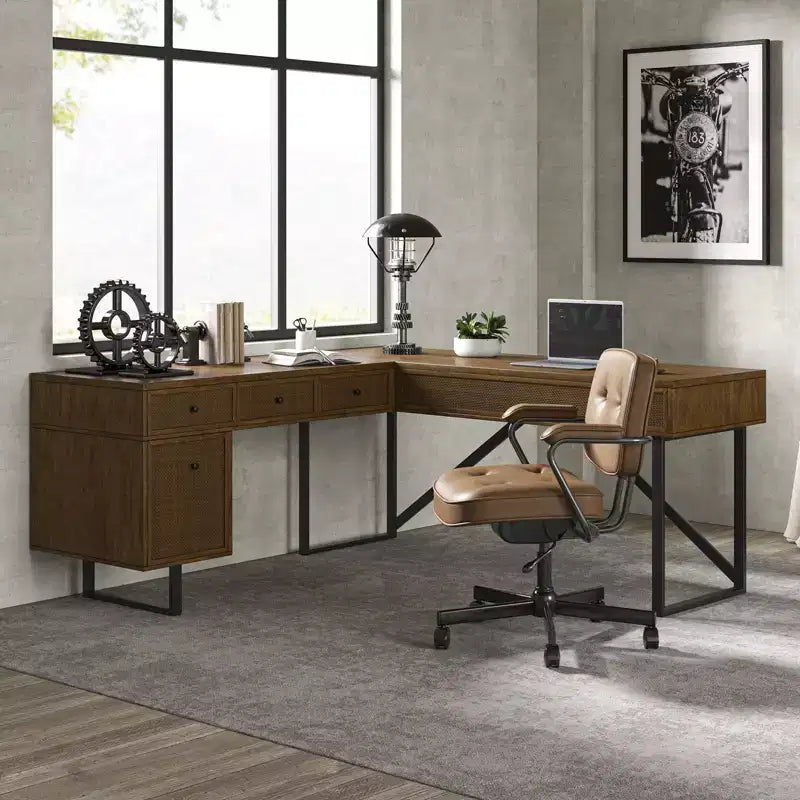 Bureau d'angle Cyill avec plateau relevable | ART OF LIVING DESIGNS