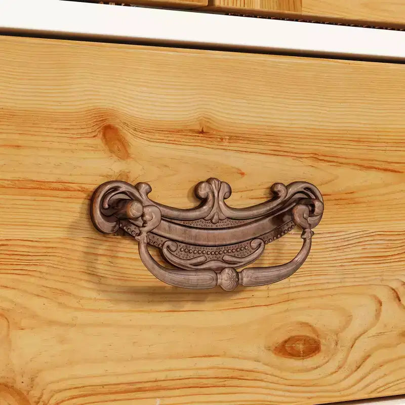 Famapy Meuble d'Appoint Blanc, Style Européen Sculpté Floral, Porte en Verre Magnétique