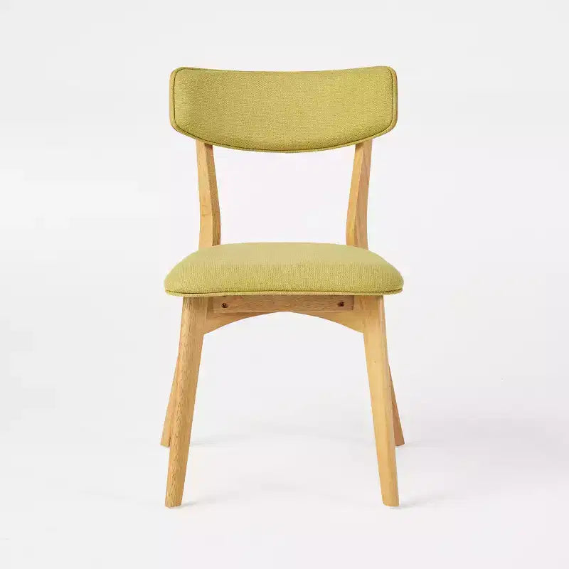 GDFStudio Chaises de salle à manger rembourrées Crystal en bois d'hévéa (Lot de 2)