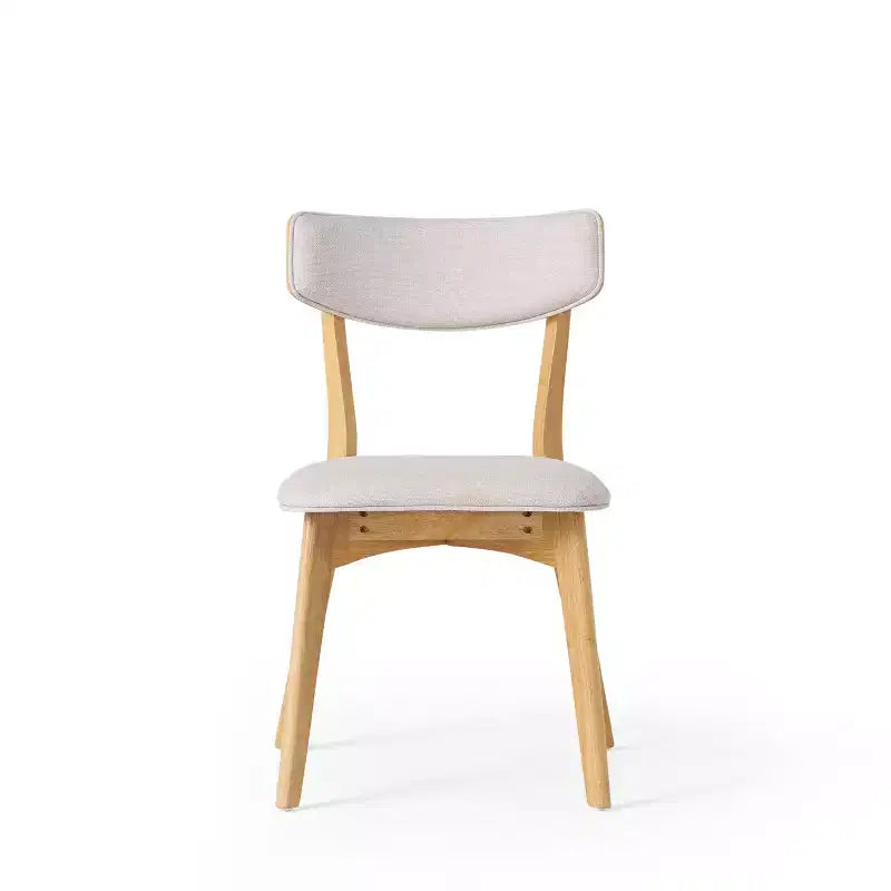 GDFStudio Chaises de salle à manger rembourrées Crystal en bois d'hévéa (Lot de 2)