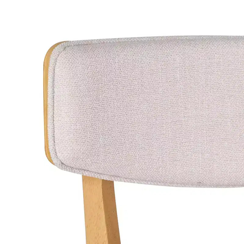 GDFStudio Chaises de salle à manger rembourrées Crystal en bois d'hévéa (Lot de 2)