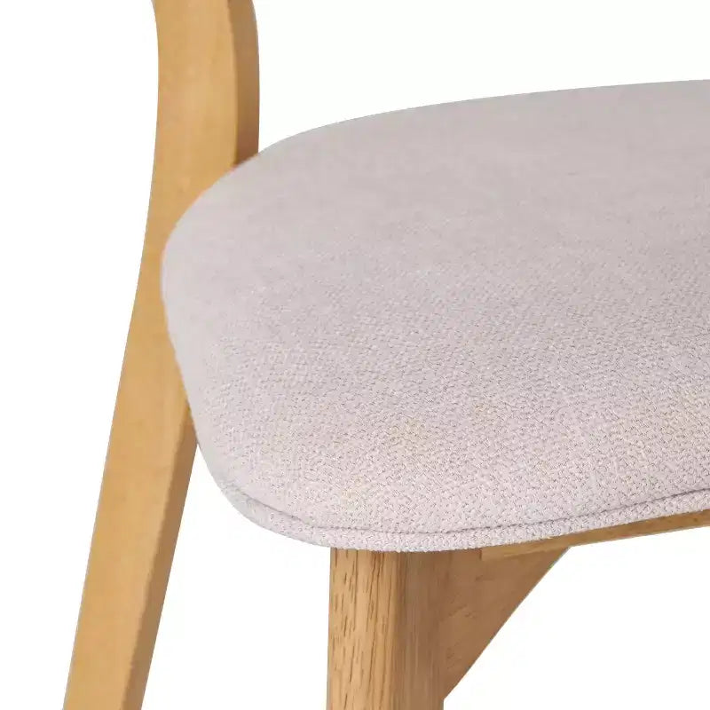 GDFStudio Chaises de salle à manger rembourrées Crystal en bois d'hévéa (Lot de 2)