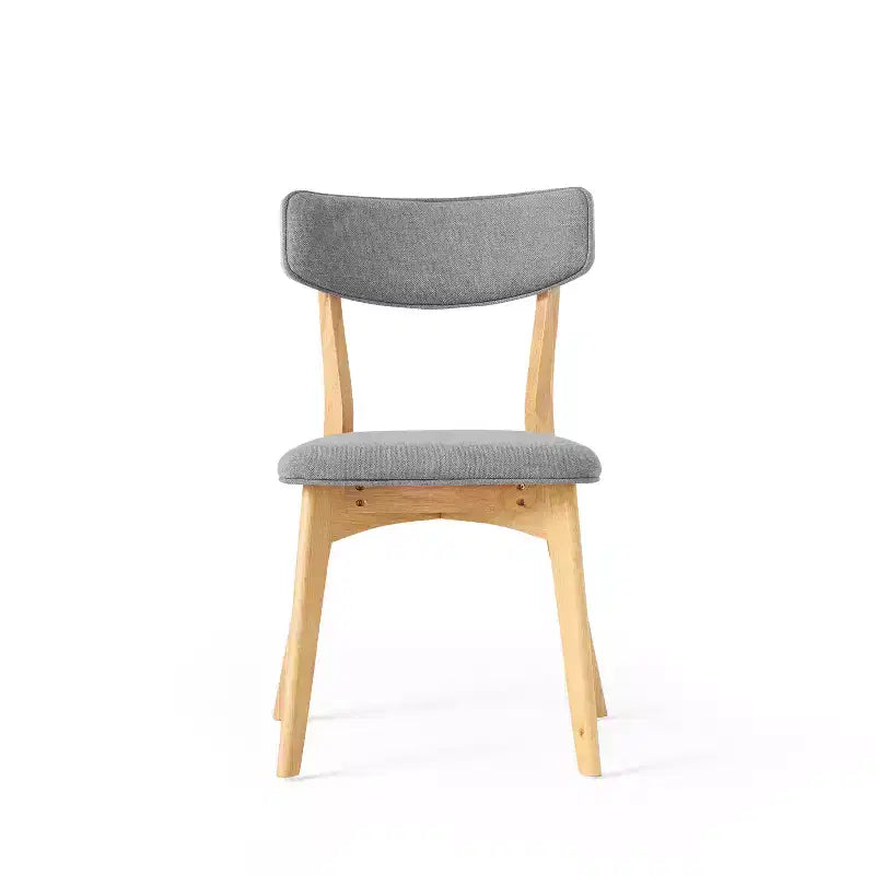 GDFStudio Chaises de salle à manger rembourrées Crystal en bois d'hévéa (Lot de 2)