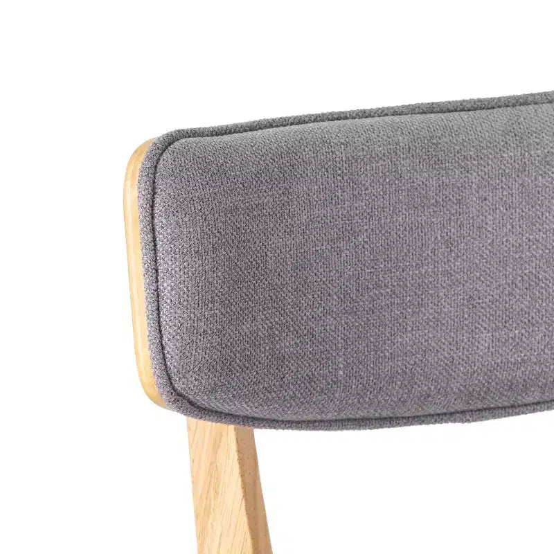 GDFStudio Chaises de salle à manger rembourrées Crystal en bois d'hévéa (Lot de 2)