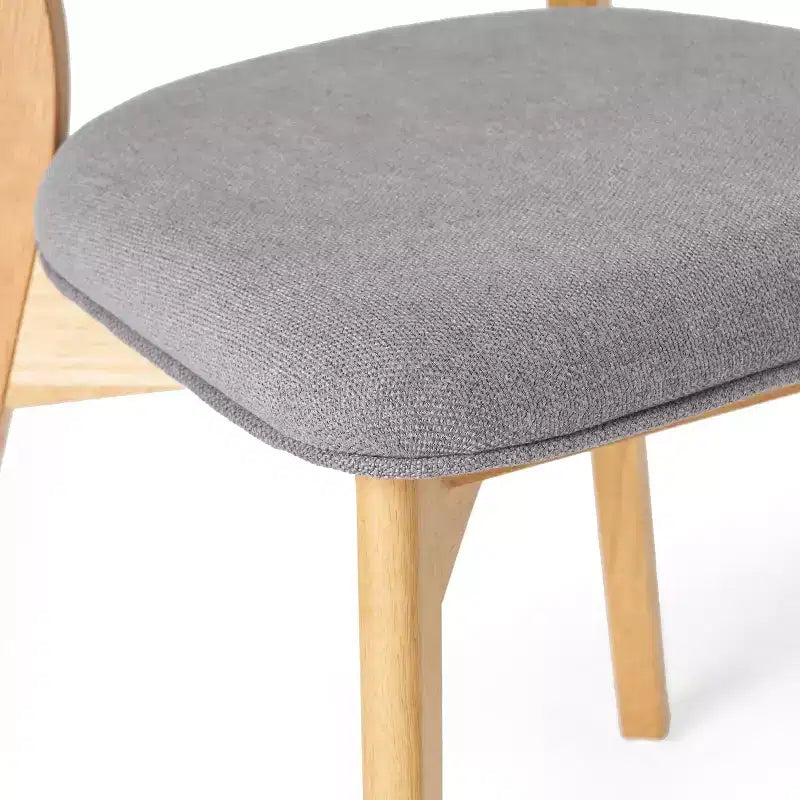 GDFStudio Chaises de salle à manger rembourrées Crystal en bois d'hévéa (Lot de 2)