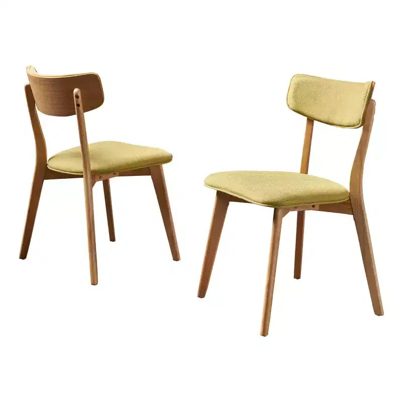 GDFStudio Chaises de salle à manger rembourrées Crystal en bois d'hévéa (Lot de 2)
