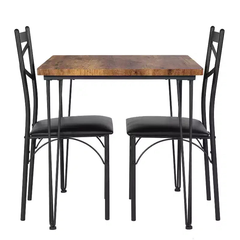 Ensemble de salle à manger VECELO, ensemble table et chaises 3/5 pièces avec 2/4 chaises rembourrées pour petit espace, appartement