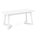 Costway 1/2 PCS 42 Modern Entryway Bench with Rubber Wood Legs Smooth Seating Area Easy Assembly