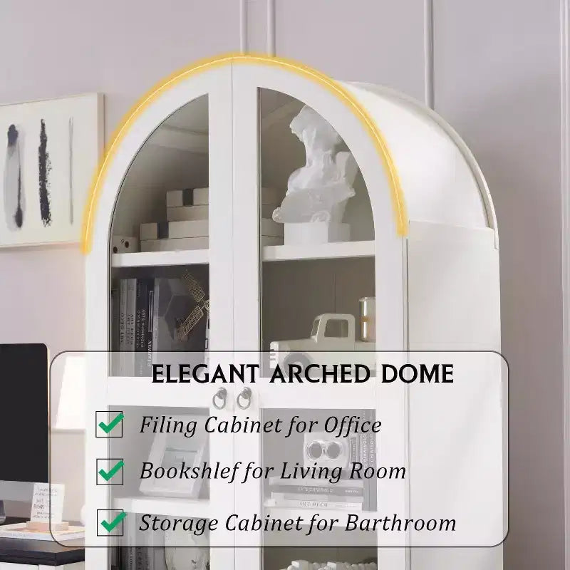 Meuble de rangement haut de 71 po pour garde-manger avec 2 tiroirs et étagères réglables et portes vitrées, armoire de cuisine de style ferme moderne