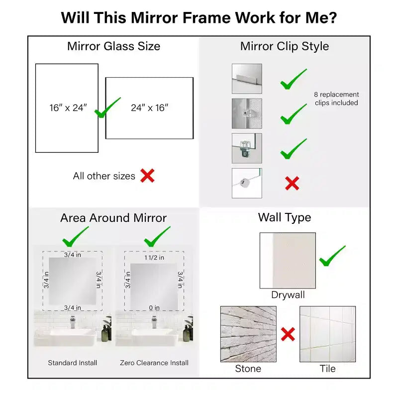 Kit de cadre de miroir de salle de bain Amanti Art Mirror Makeover - Cadre autocollant entièrement assemblé - Miroir NON inclus - Garniture Espresso Meuble