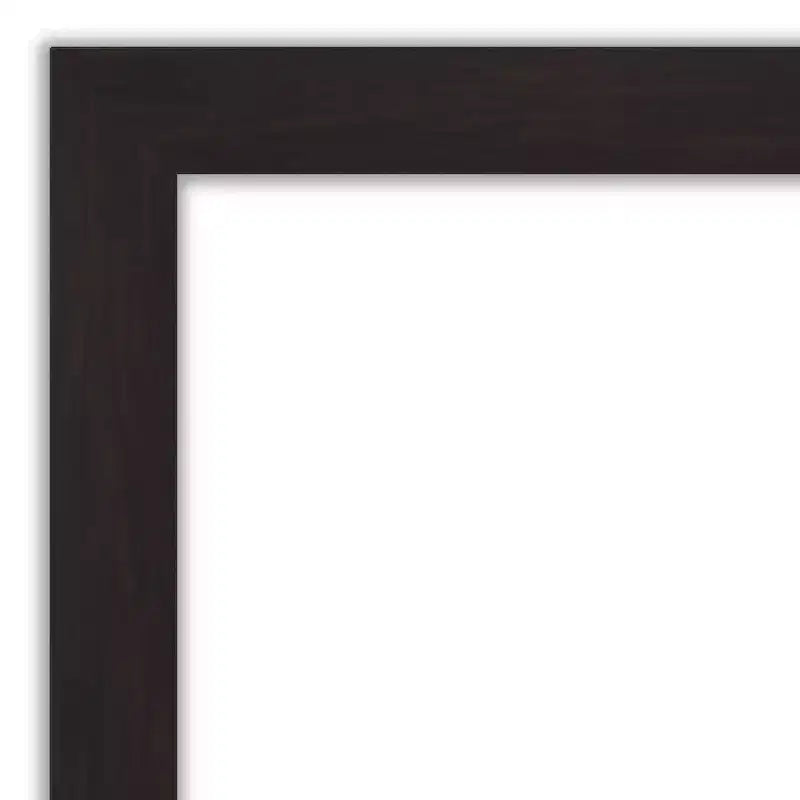Kit de cadre de miroir de salle de bain Amanti Art Mirror Makeover - Cadre autocollant entièrement assemblé - Miroir NON inclus - Garniture Espresso Meuble