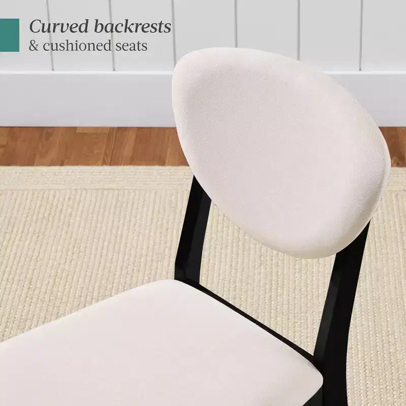 Ensemble de 2 chaises de salle à manger en bois et tissu, style moderne du milieu du siècle, de la marque Best Choice Products