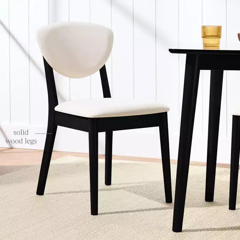 Ensemble de 2 chaises de salle à manger en bois et tissu, style moderne du milieu du siècle, de la marque Best Choice Products