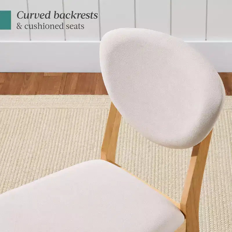 Ensemble de 2 chaises de salle à manger en bois et tissu, style moderne du milieu du siècle, de la marque Best Choice Products