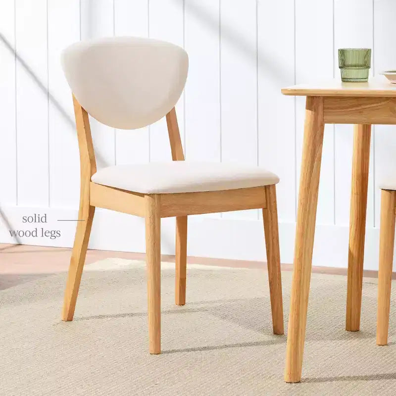 Ensemble de 2 chaises de salle à manger en bois et tissu, style moderne du milieu du siècle, de la marque Best Choice Products