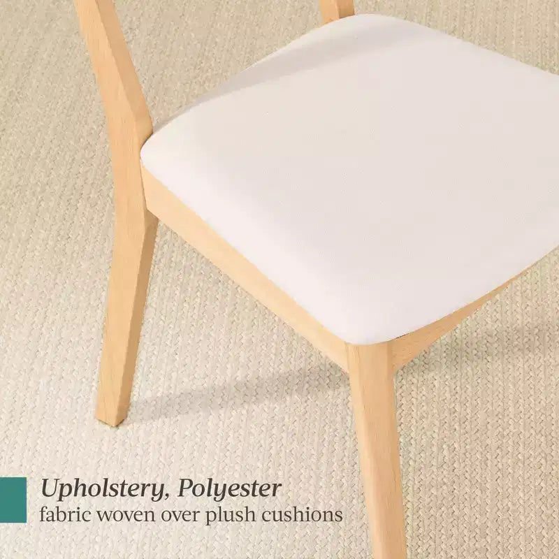 Ensemble de 2 chaises de salle à manger en bois et tissu, style moderne du milieu du siècle, de la marque Best Choice Products