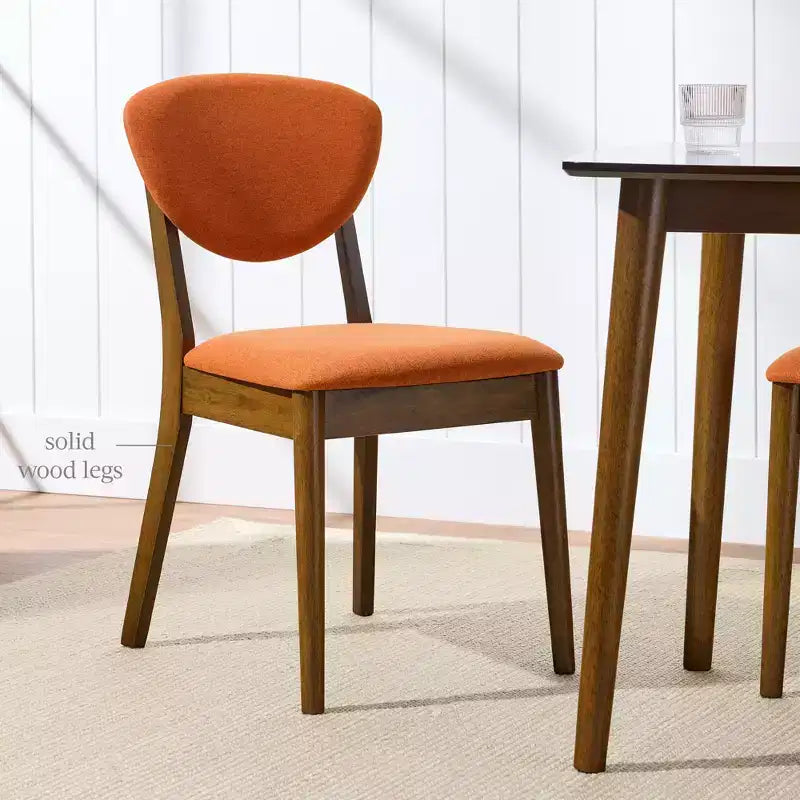 Ensemble de 2 chaises de salle à manger en bois et tissu, style moderne du milieu du siècle, de la marque Best Choice Products
