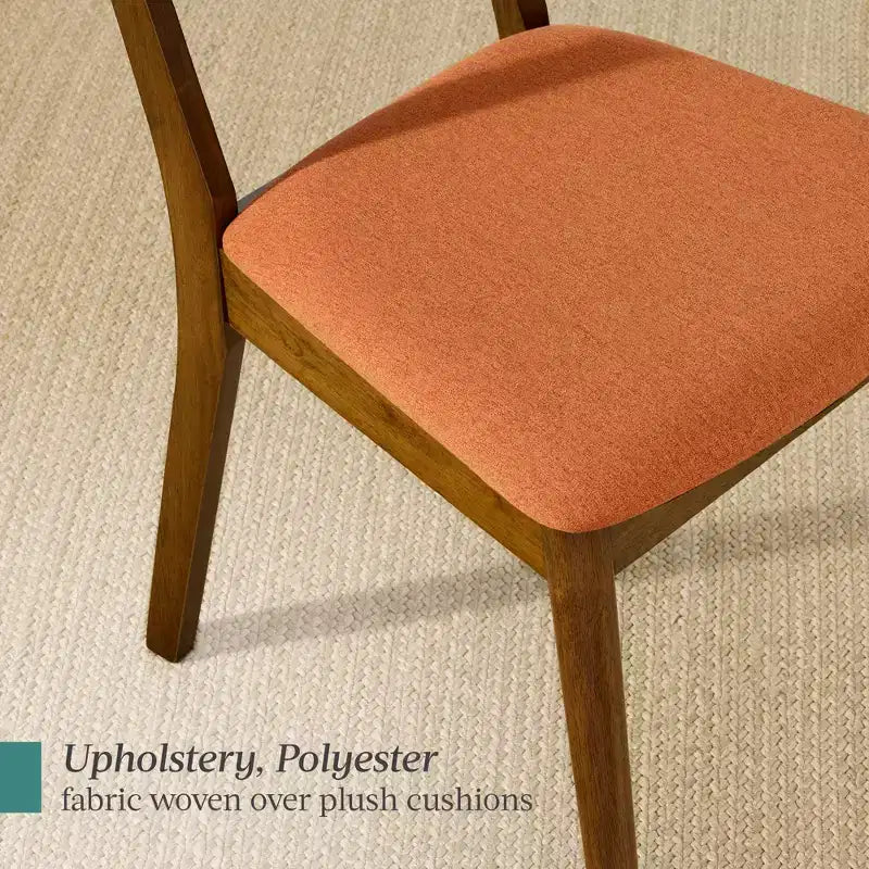 Ensemble de 2 chaises de salle à manger en bois et tissu, style moderne du milieu du siècle, de la marque Best Choice Products