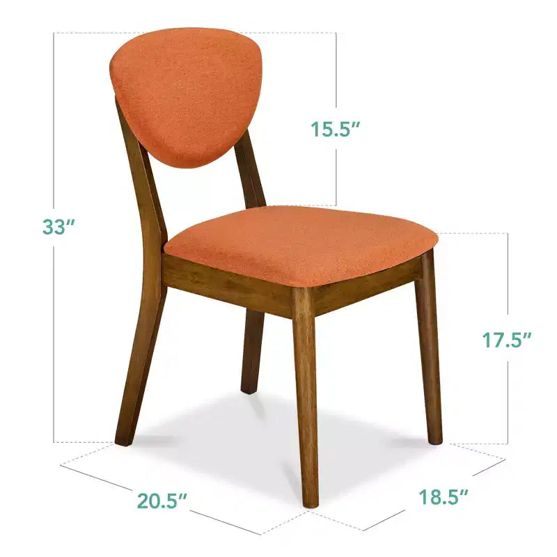 Ensemble de 2 chaises de salle à manger en bois et tissu, style moderne du milieu du siècle, de la marque Best Choice Products