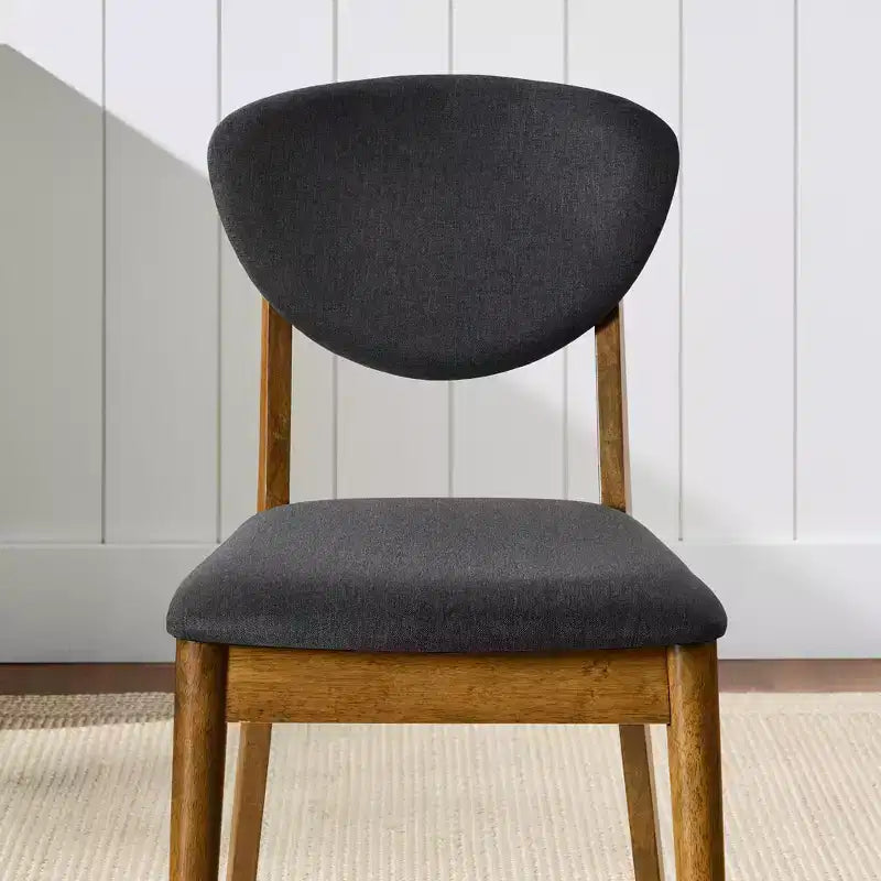 Ensemble de 2 chaises de salle à manger en bois et tissu, style moderne du milieu du siècle, de la marque Best Choice Products