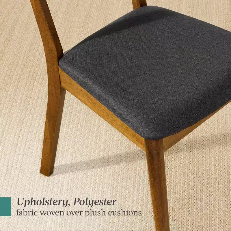 Ensemble de 2 chaises de salle à manger en bois et tissu, style moderne du milieu du siècle, de la marque Best Choice Products