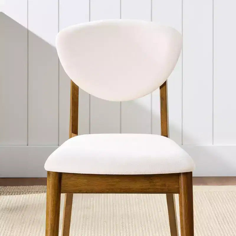 Ensemble de 2 chaises de salle à manger en bois et tissu, style moderne du milieu du siècle, de la marque Best Choice Products