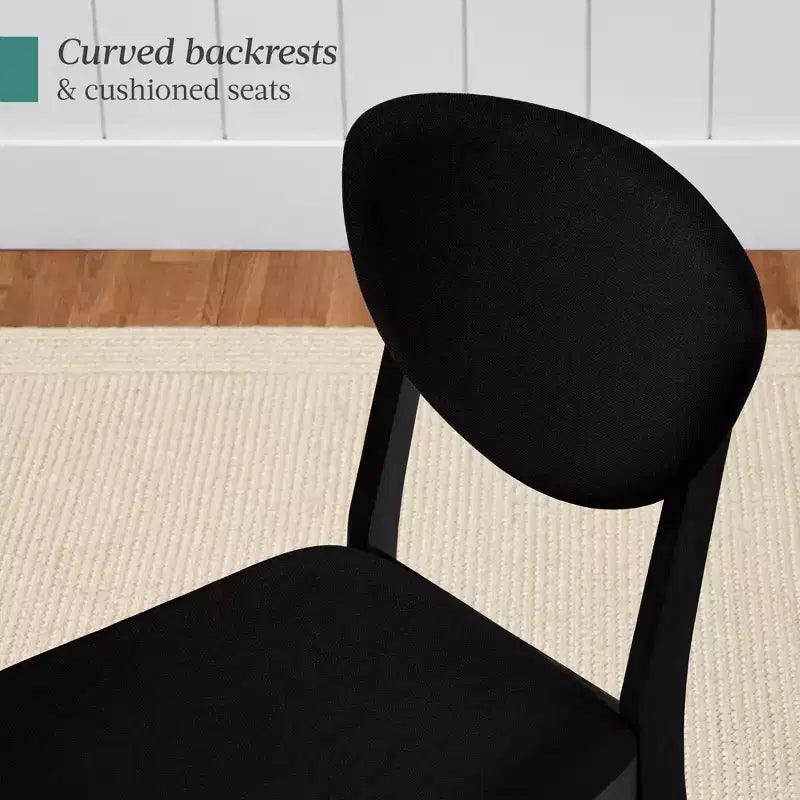 Ensemble de 2 chaises de salle à manger en bois et tissu, style moderne du milieu du siècle, de la marque Best Choice Products