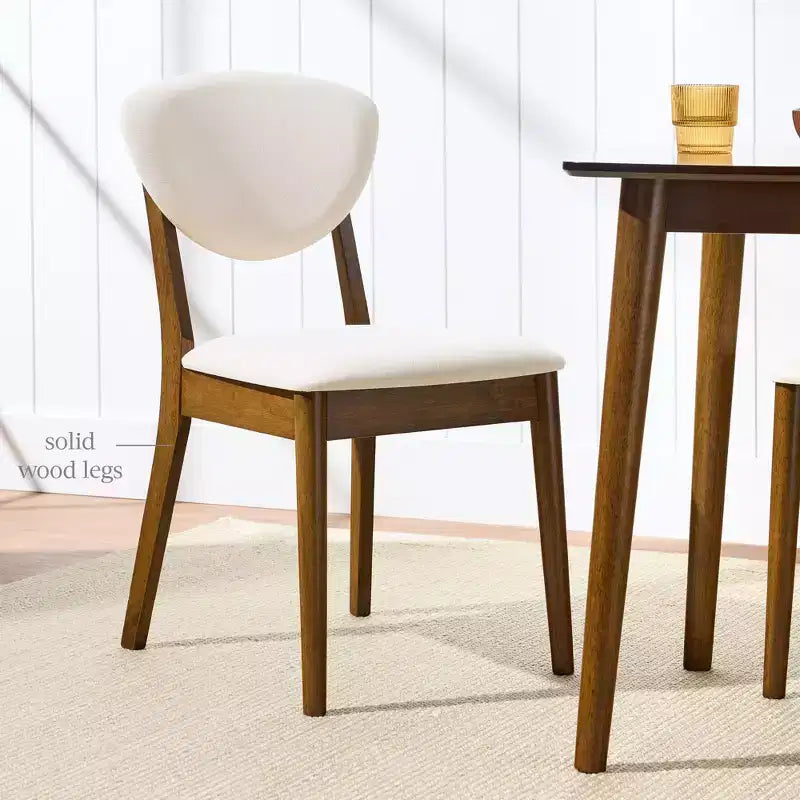 Ensemble de 2 chaises de salle à manger en bois et tissu, style moderne du milieu du siècle, de la marque Best Choice Products