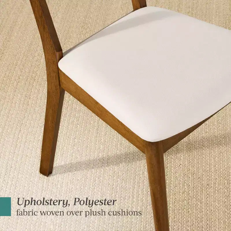 Ensemble de 2 chaises de salle à manger en bois et tissu, style moderne du milieu du siècle, de la marque Best Choice Products