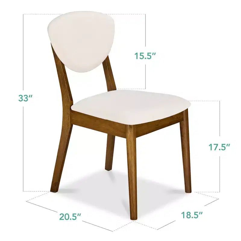 Ensemble de 2 chaises de salle à manger en bois et tissu, style moderne du milieu du siècle, de la marque Best Choice Products