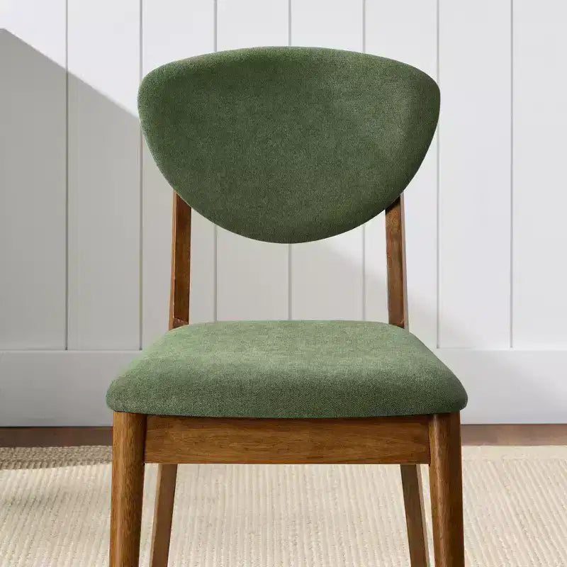 Ensemble de 2 chaises de salle à manger en bois et tissu, style moderne du milieu du siècle, de la marque Best Choice Products