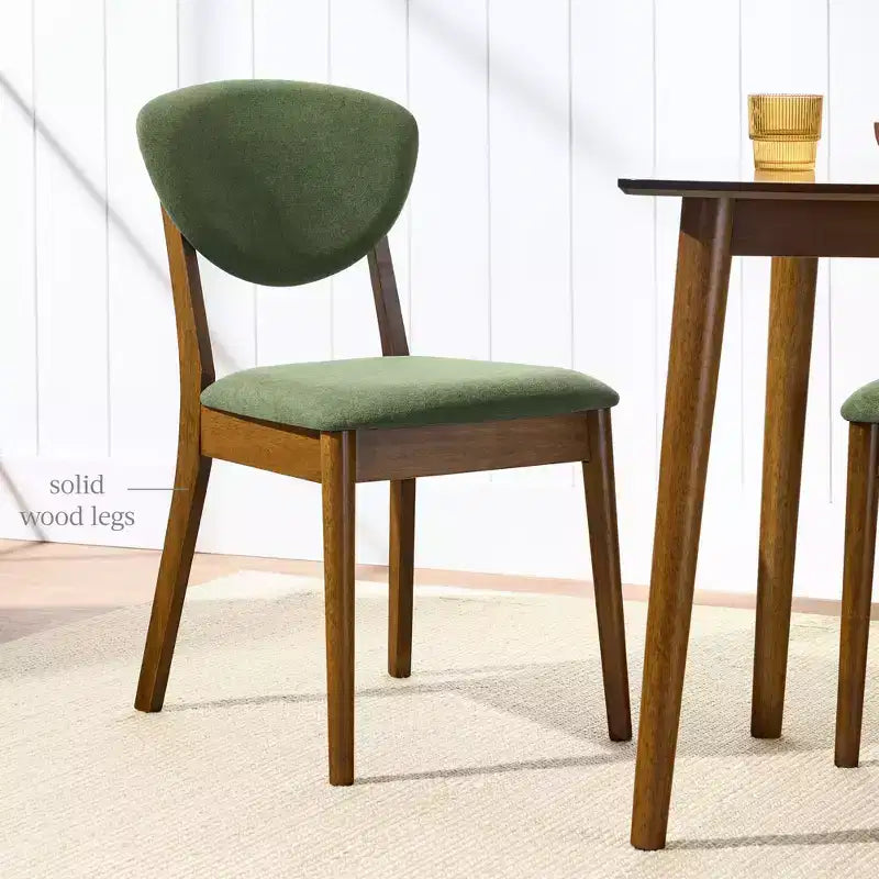 Ensemble de 2 chaises de salle à manger en bois et tissu, style moderne du milieu du siècle, de la marque Best Choice Products