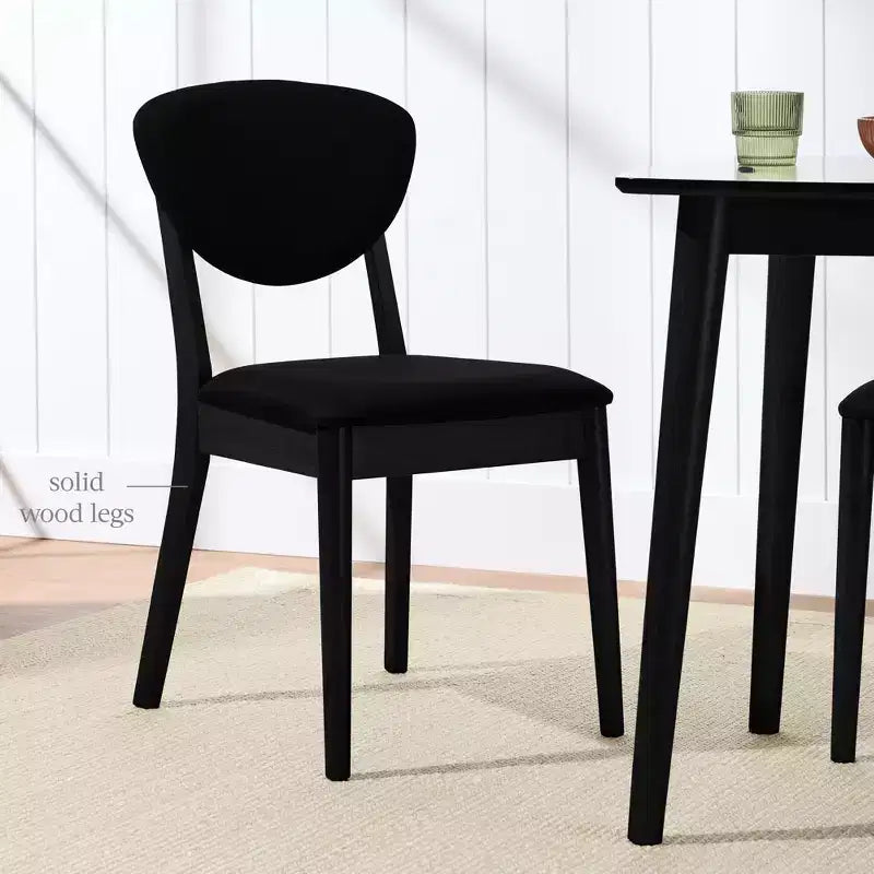 Ensemble de 2 chaises de salle à manger en bois et tissu, style moderne du milieu du siècle, de la marque Best Choice Products