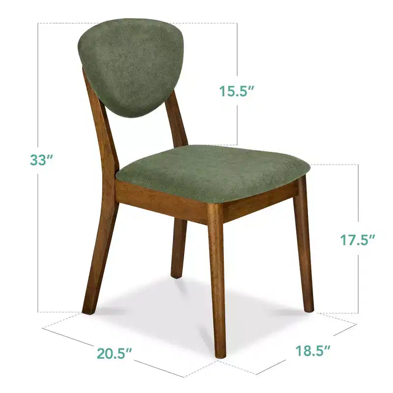 Ensemble de 2 chaises de salle à manger en bois et tissu, style moderne du milieu du siècle, de la marque Best Choice Products